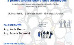 T.A.B.A. – Palestra/Oficina sobre atribuições, prática e atuação profissional acontece nesta quinta-feira 21/11 na Universidade FUMEC