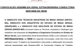 Convocação Assembleia Geral Extraordinária Consultoria 09/07/2026 – 16:30 horas.